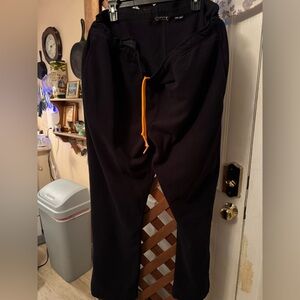 Orvis Black Jogger Pants with Orange Drawstring